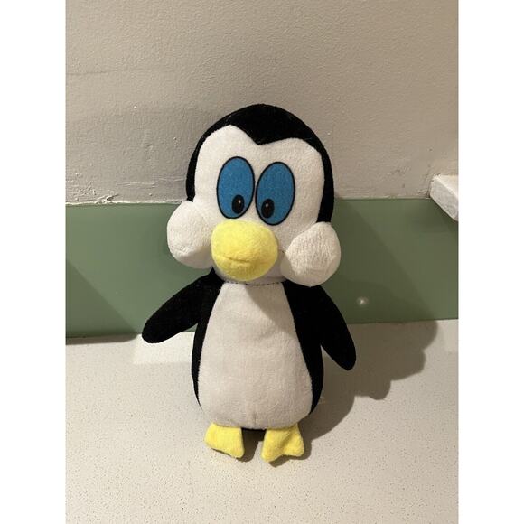 Penguin Toy Works Adorable Black and White Plush 9" Stuffed Animal Toy Doll - Picture 1 of 5